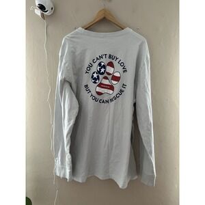 Life is Good Mens Crusher Tee XXXL Rescue Animal Red White Blue Pets Dog Paw 3x